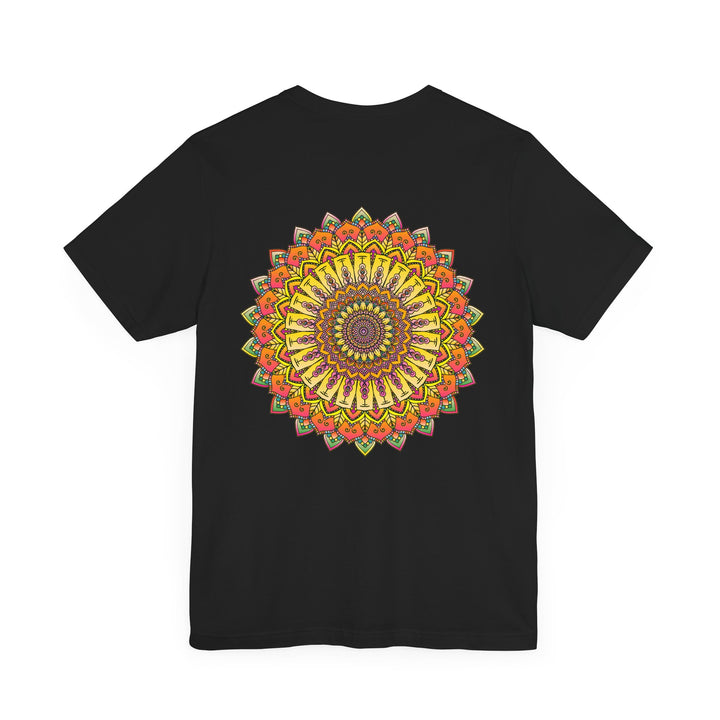 Vibrant Mandala Tee in colorful design representing peace and harmony