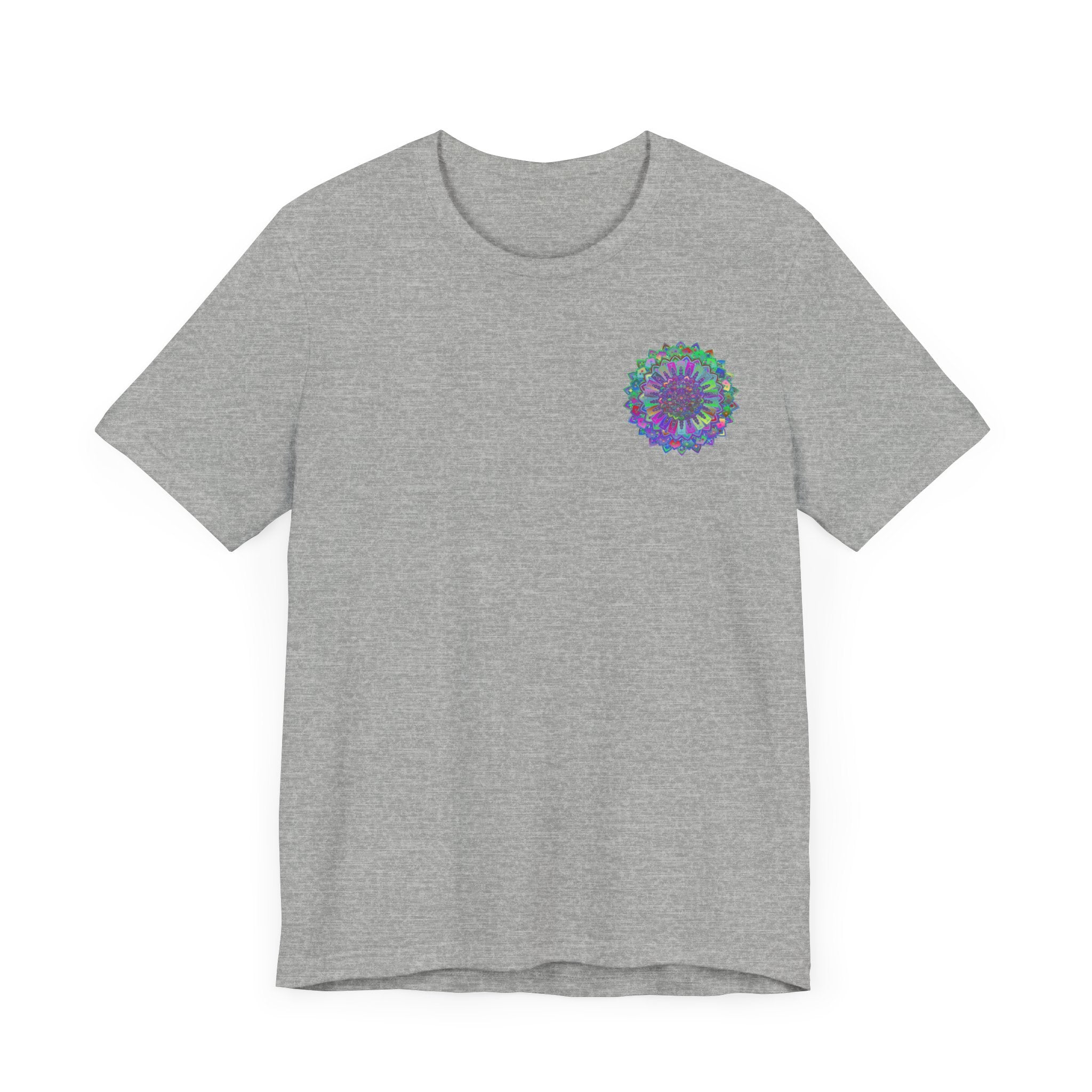 Soft and comfortable tee with a vibrant mandala design promoting spiritual serenity