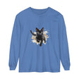  Close up of Black Cat Watercolor Splash T-Shirt showing detailed watercolor effect