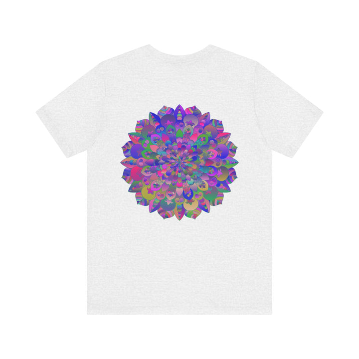  Vibrant Mandala Tee with vibrant colors and intricate spiritual elements 