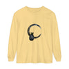 Graphic black cat and crescent moon design on a comfortable t-shirt