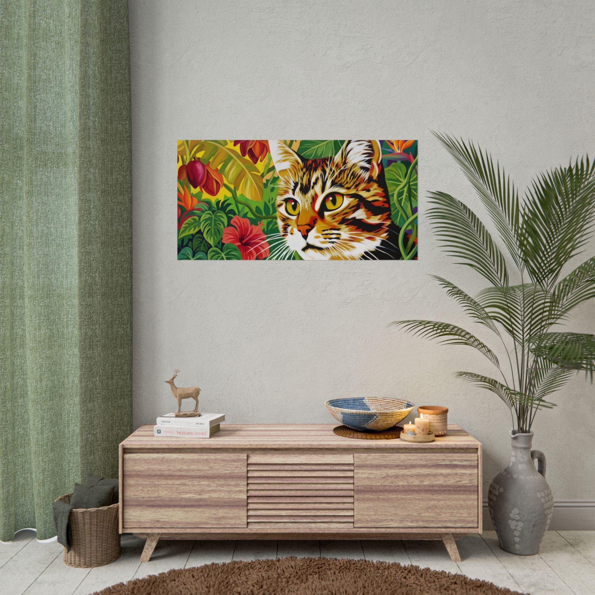 Cat Jungle Poster - Horizontal