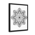 Mandala Handmade Art - Black & White Wall Art - Gallery Canvas Wraps, Vertical Frame 29