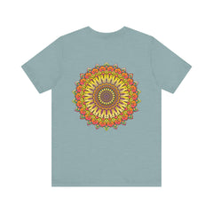  Mandala tee with a vibrant and colorful design promoting harmony