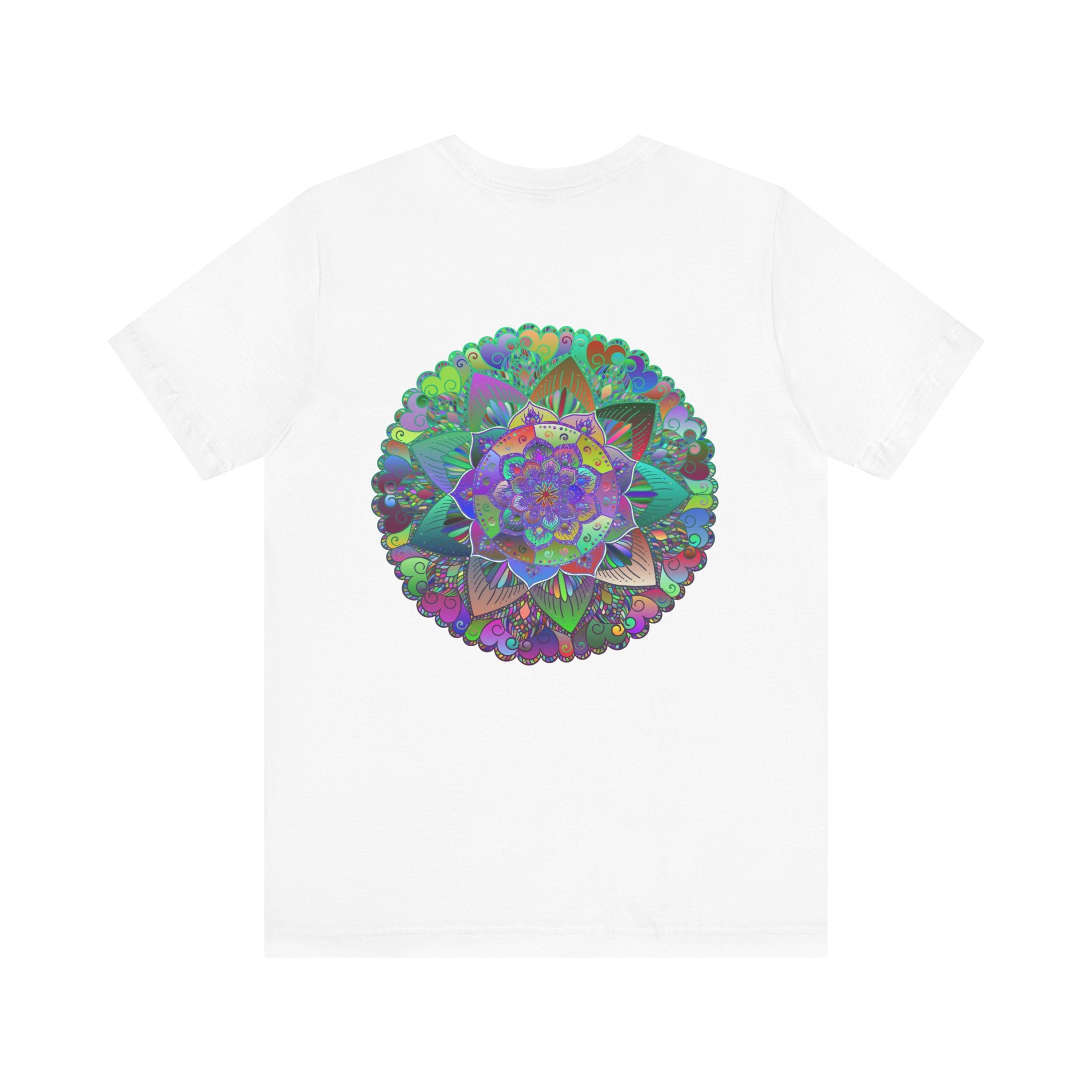 Stylish mandala t-shirt promoting peace and harmony with intricate design