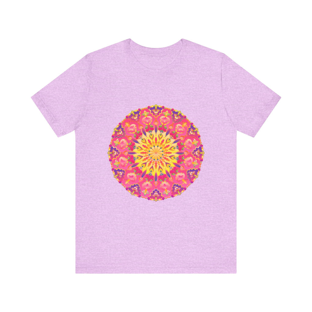 Vibrant Mandala T-Shirt featuring a colorful and symmetrical design perfect for adding a pop of color to your wardrobe