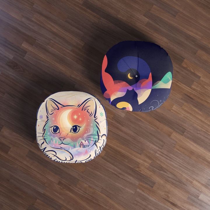 Nap Inspector Cat Round Floor Pillow
