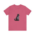 Black Cat Mystery - T-Shirt: A spooky and stylish black t-shirt featuring a mysterious black cat design, perfect for Halloween or any other occasion