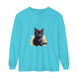Black Kitten Watercolor Splash T-Shirt with cute cat design and vibrant colors