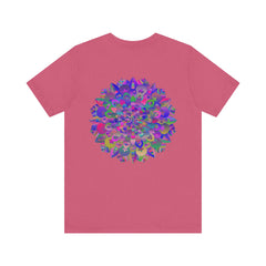 Colorful and intricate mandala tee showcasing spiritual peace and harmony in vibrant design