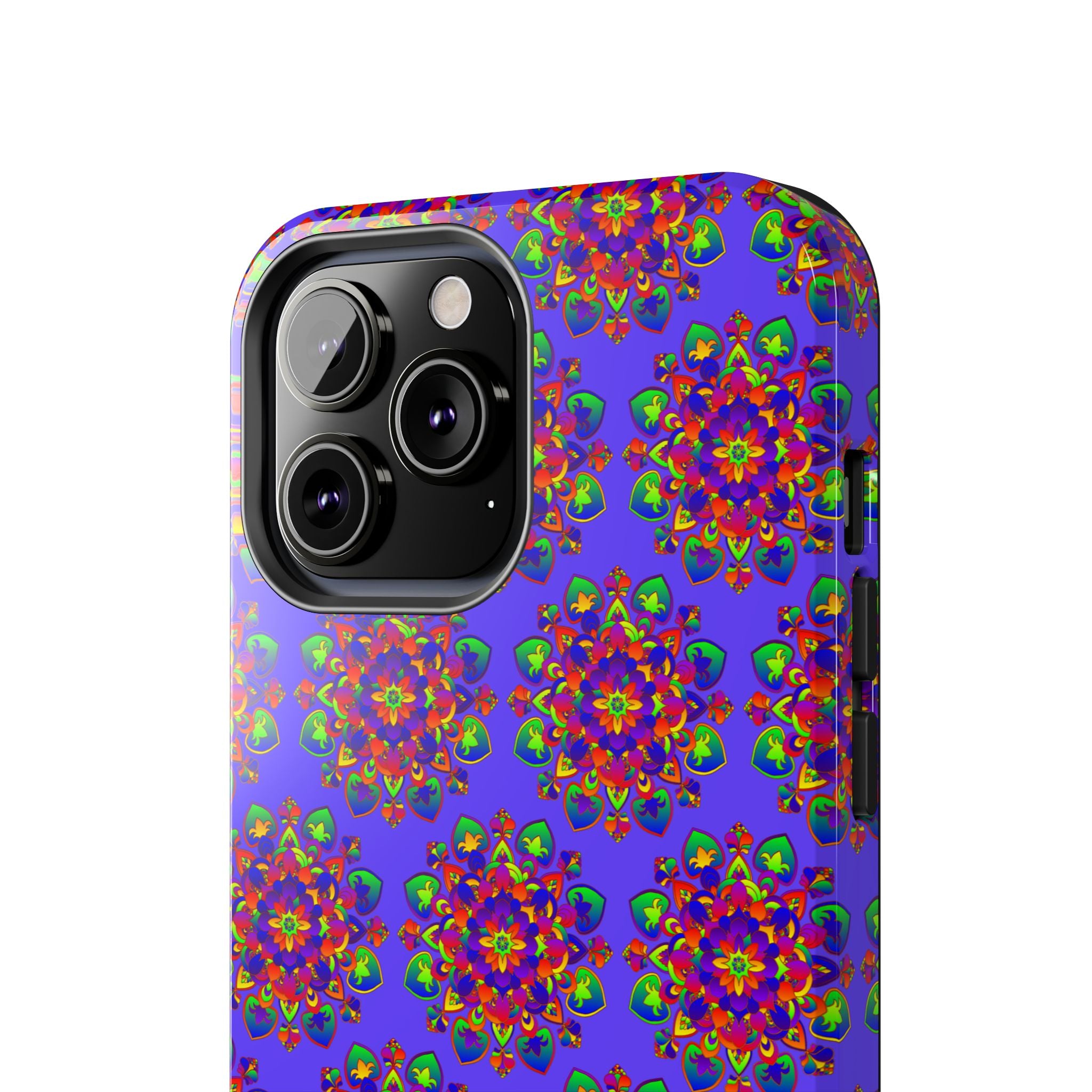 Tiled Hand Drawn Mandala Rainbow Phone Case - Standard alt text 13