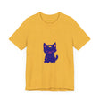 Blue Cat T-Shirt with a charming Black Cat illustration