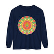 Colorful and detailed mandala design long sleeve t-shirt for vibrant art lovers