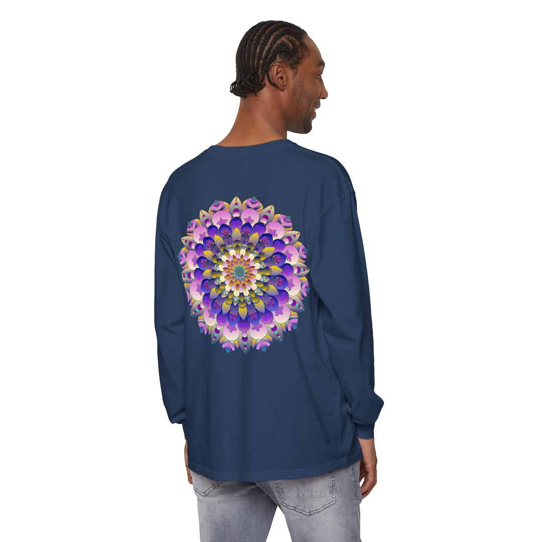 Colorful Mandala Long Sleeve T-Shirt - Psychedelic Art image 56