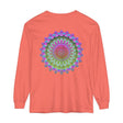 Colorful mandala design long sleeve t-shirt for men and women
