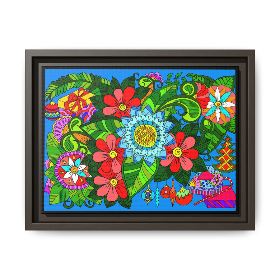 Poster orizzontale con disegno mandala fatto a mano - Flower Doodle