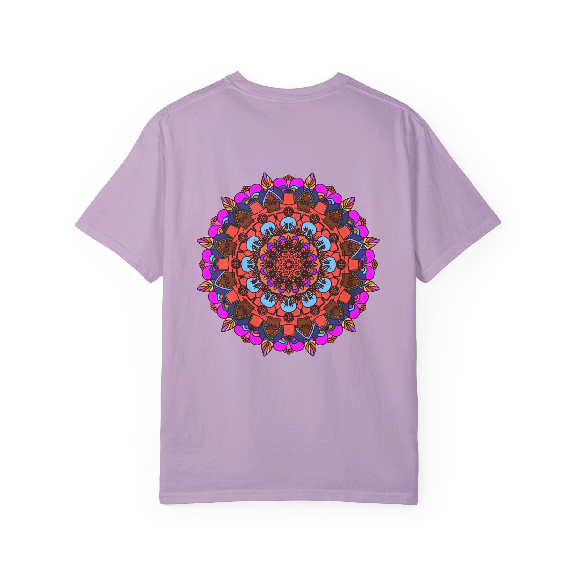 Unisex Mandala T-Shirt in Forest Green with Garment-Dyed finish