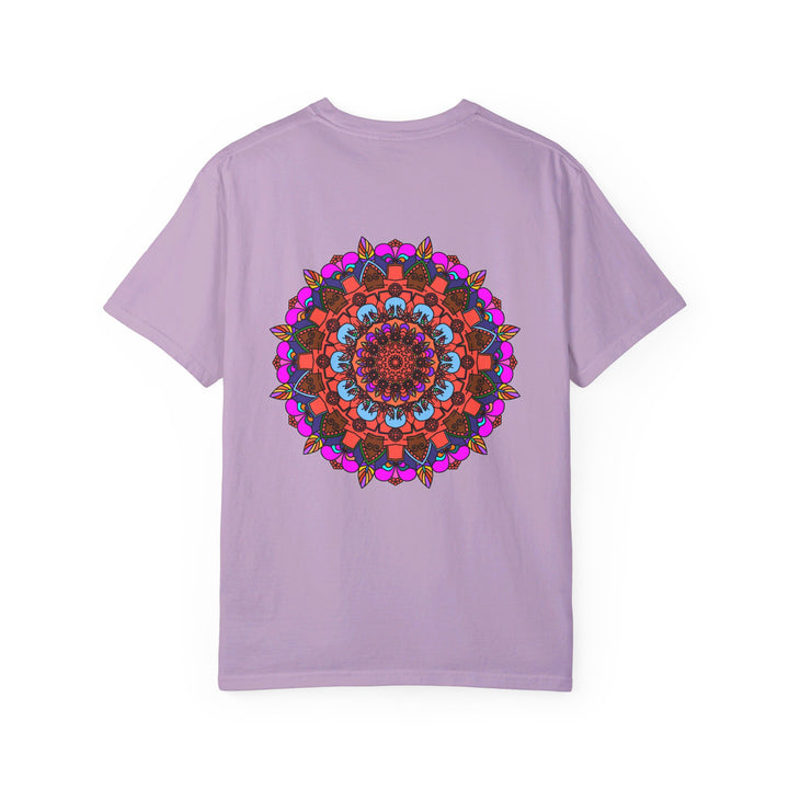 Unisex Mandala T-Shirt in Forest Green with Garment-Dyed finish