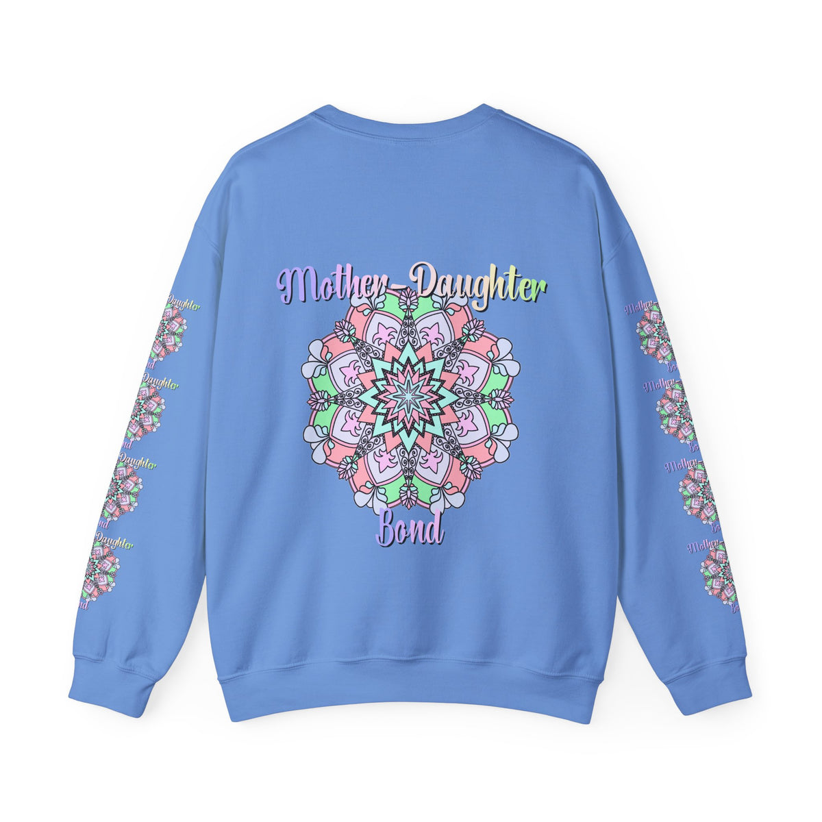 Felpa Girocollo Legame Madre-Figlia — Regalo di Famiglia Mandala Floreale