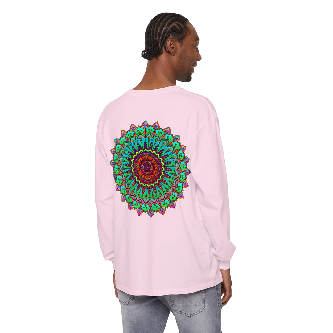 Vibrant Mandala Long Sleeve T-Shirt - Spiritual Art 59