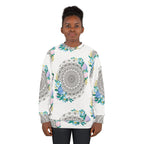 Oster-Mandala-Sweatshirt – Pastellfarbenes Blumen-Ei-Strichmuster