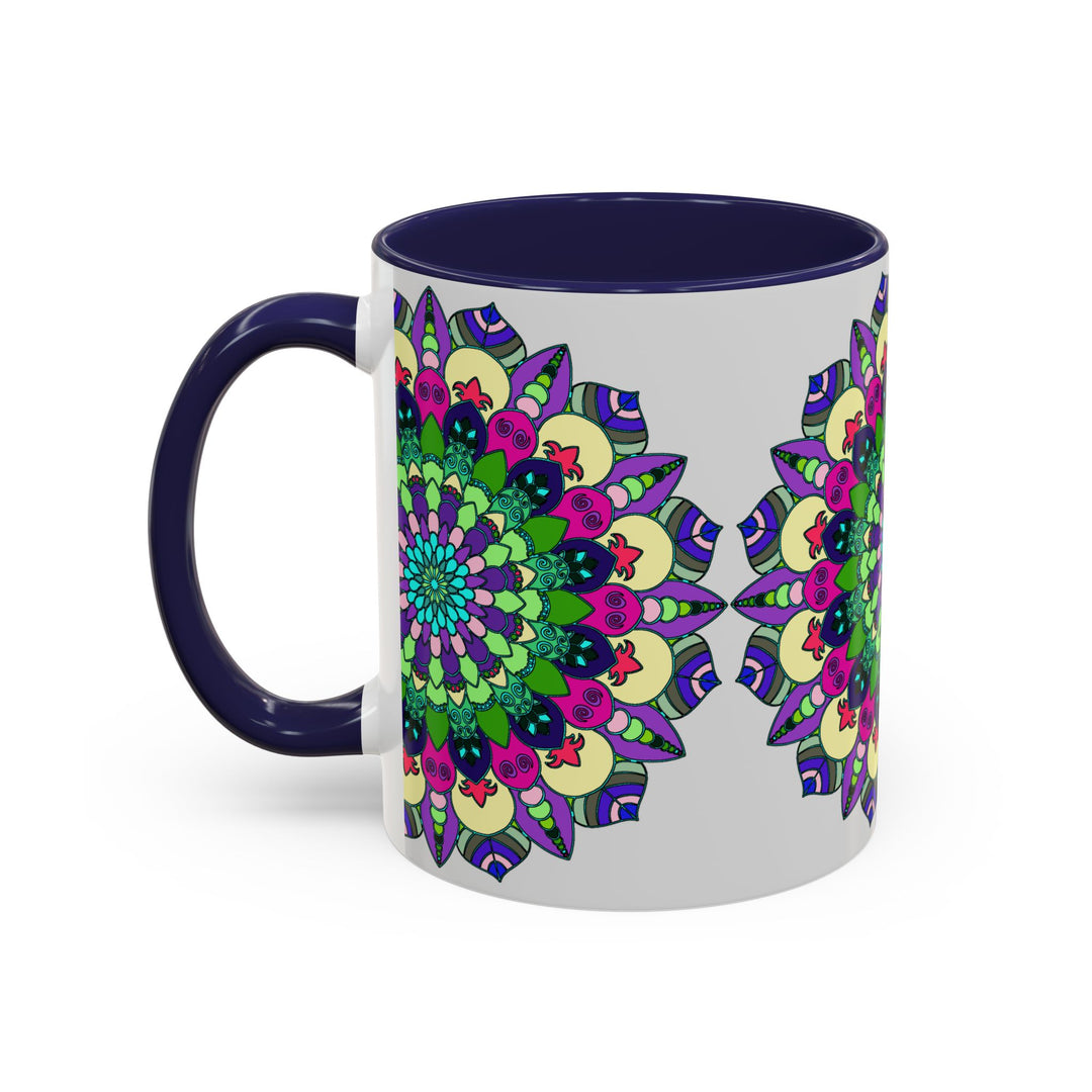 Beautiful mandala art mug featuring vibrant colors and spiritual designs perfect for meditation and relaxation