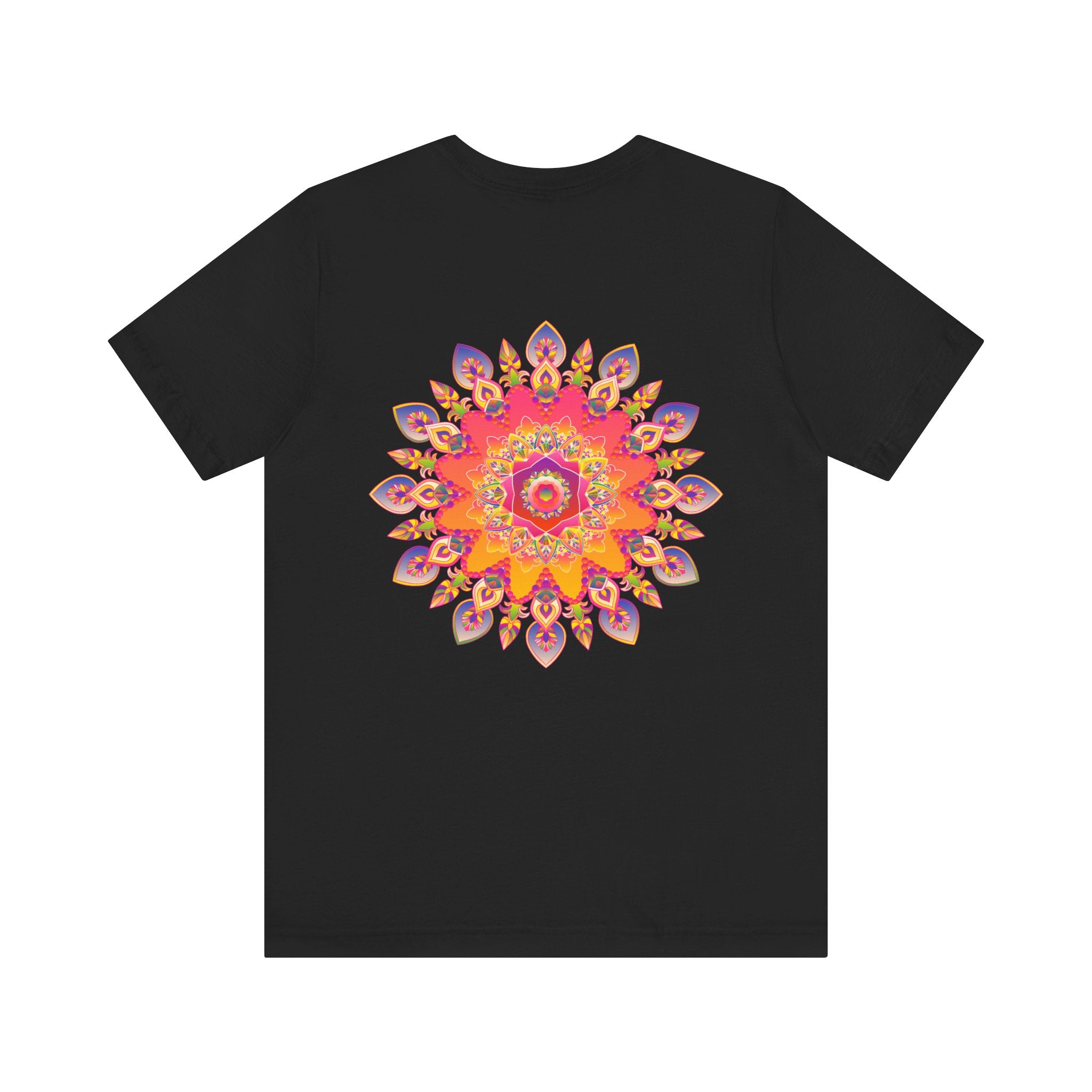 Vibrant Mandala Tee featuring intricate spiritual design for peace and harmony