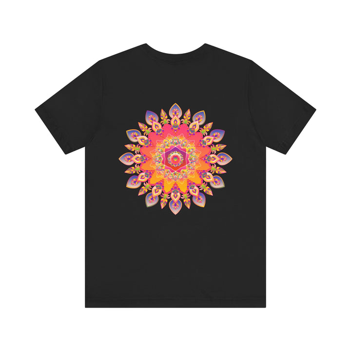 Vibrant Mandala Tee featuring intricate spiritual design for peace and harmony