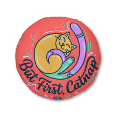 Cozy Curl Cat Floor Pillow — But First, Catnap