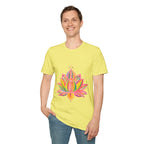 Lotus Mandala Unisex T-Shirt featuring a hand-drawn, unique design by Blululi