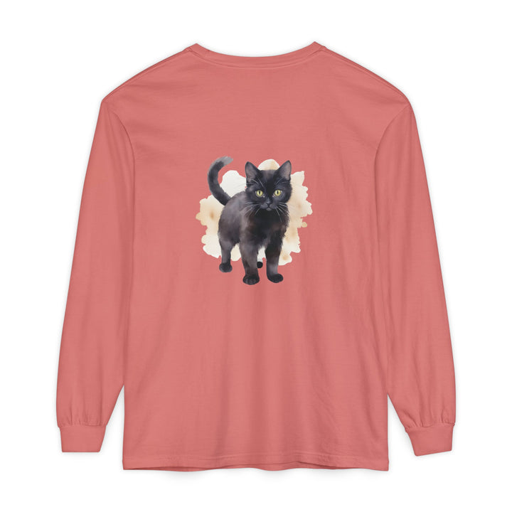Black Cat Watercolor - Unisex Long Sleeve Tee