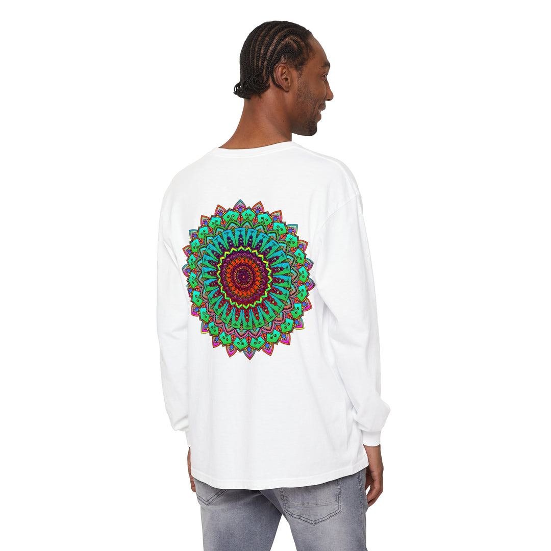 Vibrant Mandala Long Sleeve T-Shirt - Spiritual Art 20