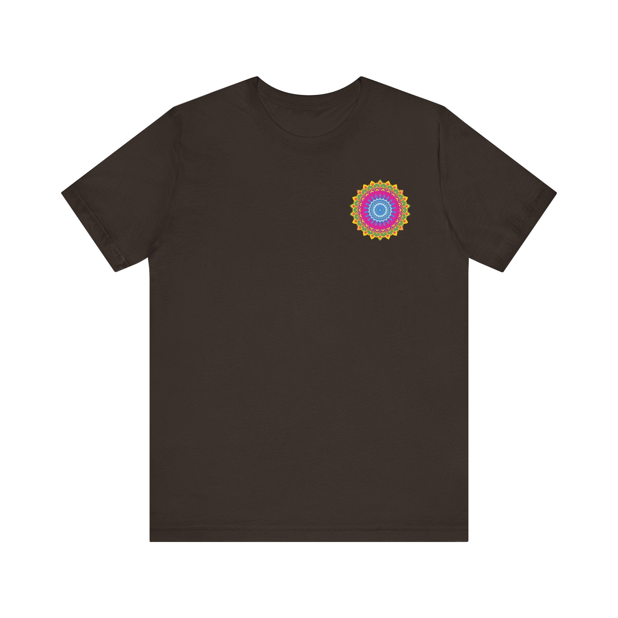 Vibrant Mandala T-Shirt showcasing intricate spiritual design for inner peace and tranquility