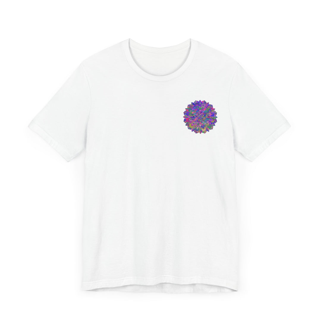 Vibrant Mandala Tee with intricate spiritual design promoting peace and harmony