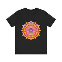 Vibrant Mandala Tee - Psychedelic Art: A colorful and intricate mandala design adorns this eye-catching t-shirt