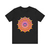 Vibrant Mandala Tee - Psychedelic Art: A colorful and intricate mandala design adorns this eye-catching t-shirt