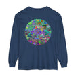 Colorful and intricate mandala design on long sleeve unisex t-shirt