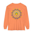 Colorful psychedelic mandala long sleeve t-shirt with intricate geometric design