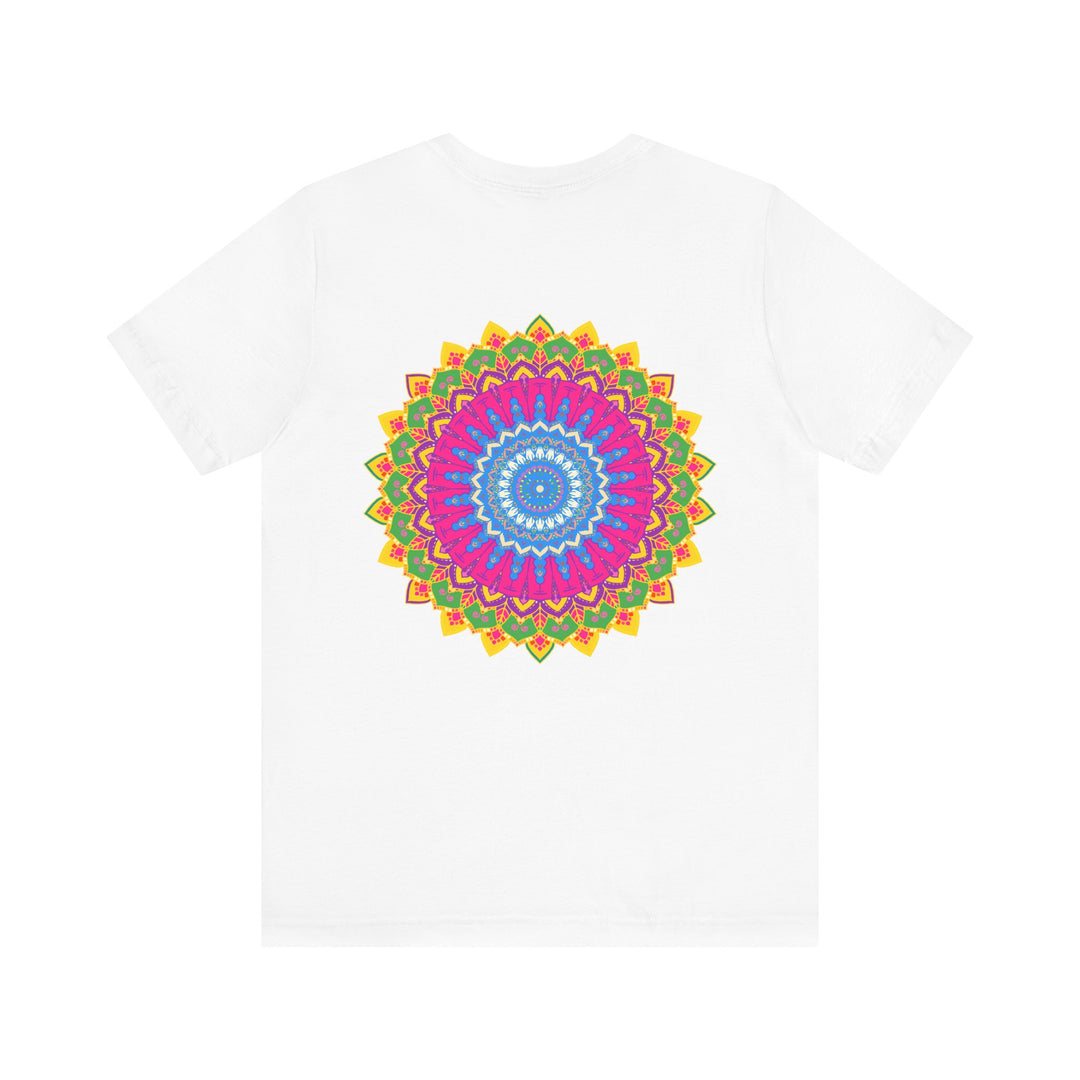 Vibrant Mandala T-Shirt featuring a beautiful and intricate design, perfect for embracing spiritual peace and positive energy