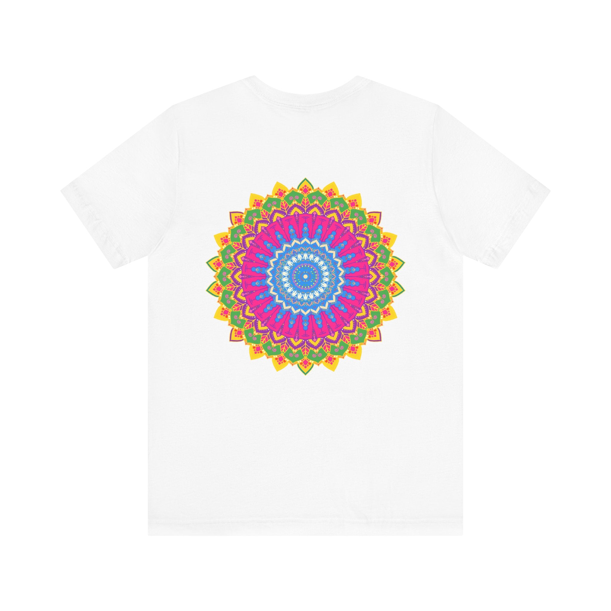 Vibrant Mandala T-Shirt featuring a beautiful and intricate design, perfect for embracing spiritual peace and positive energy