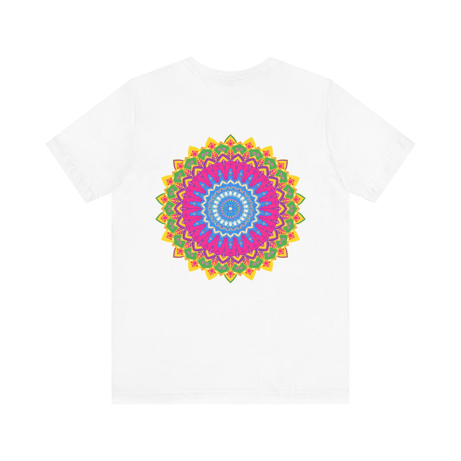 Vibrant Mandala T-Shirt featuring a beautiful and intricate design, perfect for embracing spiritual peace and positive energy