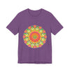 Vibrant Mandala Tee featuring a colorful and intricate design, perfect for adding a pop of color and style to your wardrobe