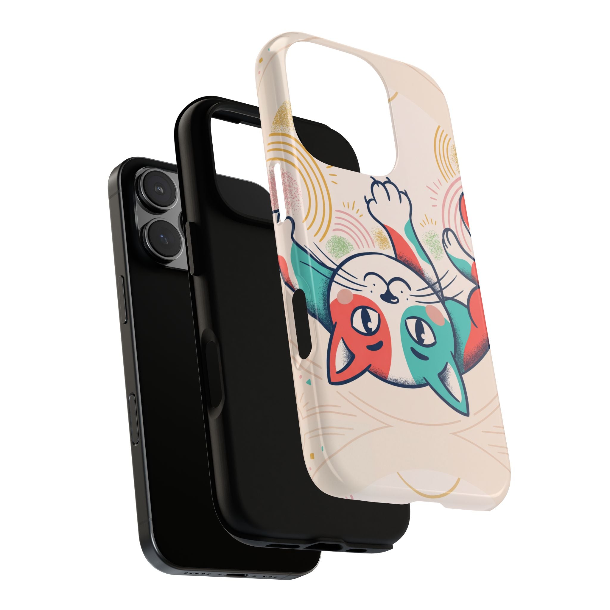 Phone Case — Cute Retro Calico Cat Protective Cover