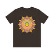 Vibrant Mandala Tee with intricate design, promoting peace and harmony