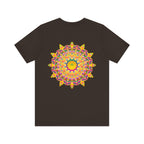 Vibrant Mandala Tee with intricate design, promoting peace and harmony