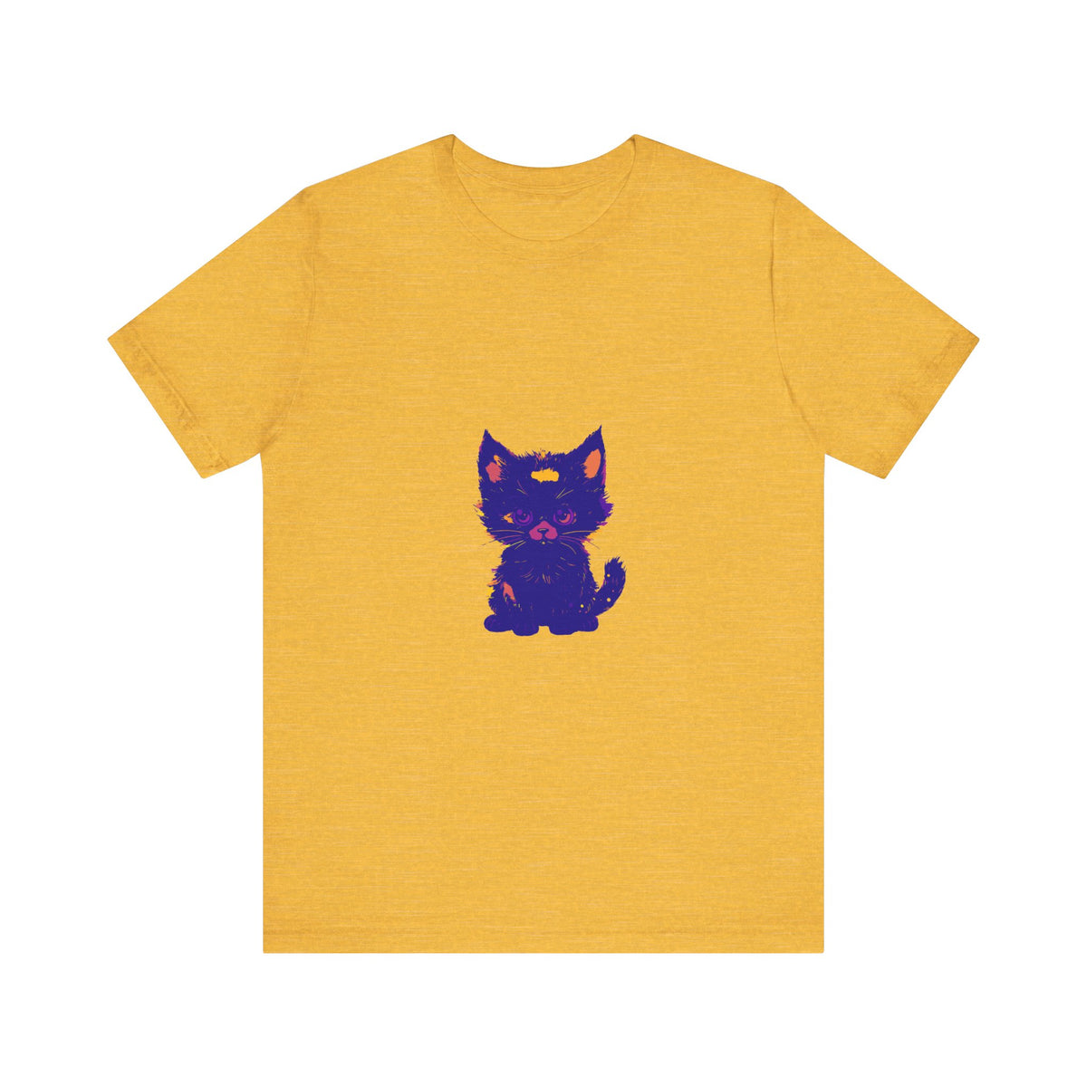 Black Cat Mystery - Blue Cat T-Shirt alt texts:
Black Cat Mystery Blue Cat T-Shirt on a white background