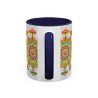 A vibrant, handcrafted Mandala Art Mug with a colorful and intricate design