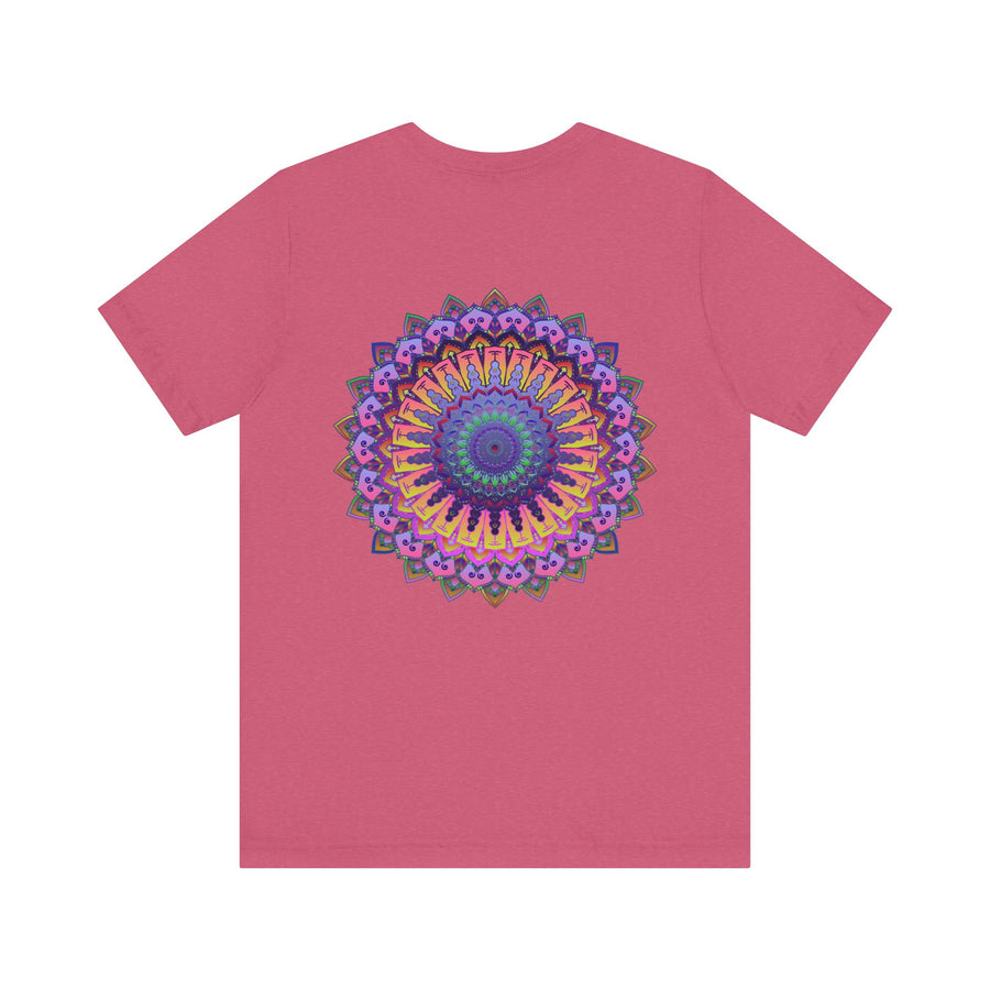 Vibrant Mandala T-Shirt featuring intricate spiritual design for peace and harmony
