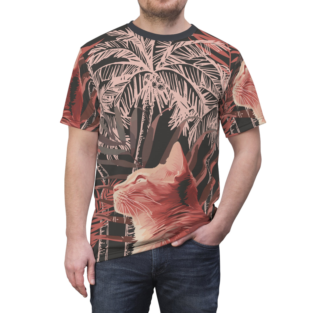Tropical Cat All-Over Print Tee