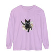 Beautiful black cat watercolor splash t-shirt with vibrant colors and playful design